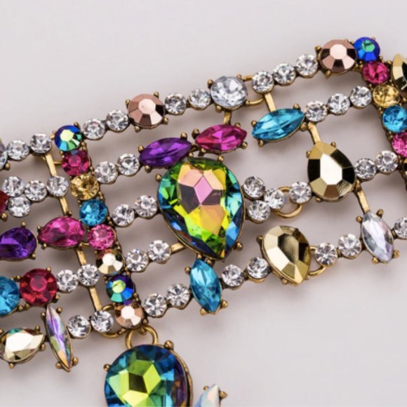 Crystal Hand Chain Cuff – Multi-Color (single) - Picture 5 of 5